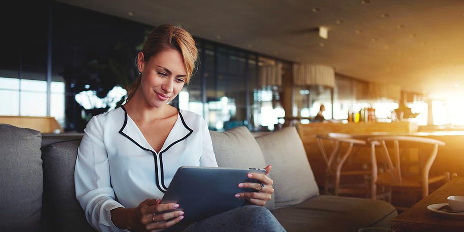 A business woman performing a dol audit
